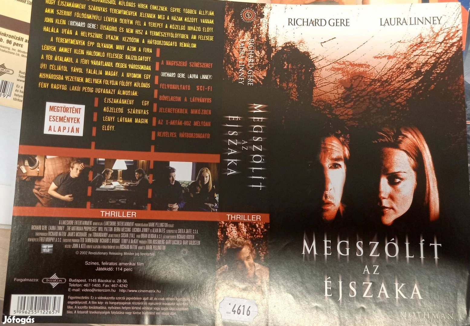 Megszólít az éjszaka - thriller VHS - Richard Gere