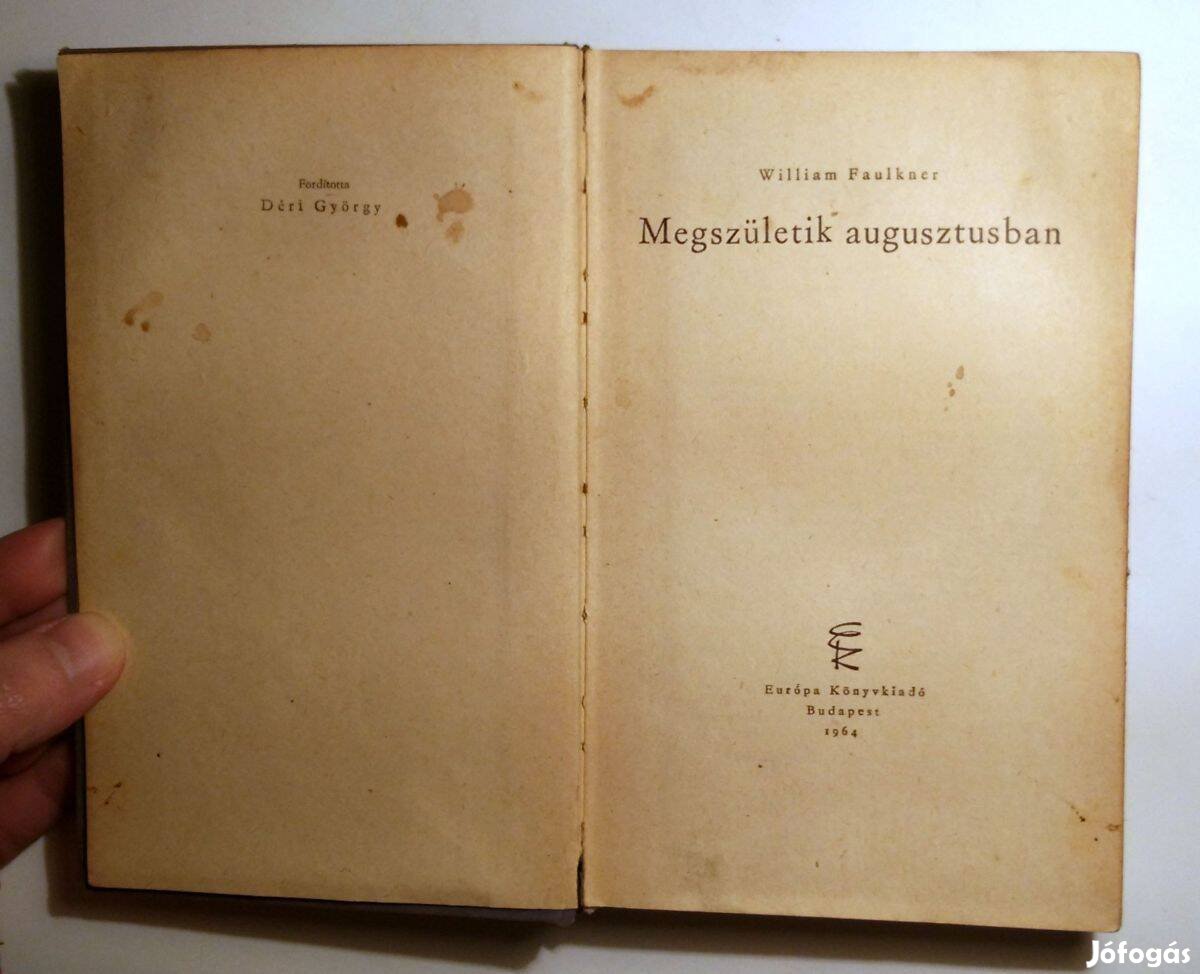 Megszületik Augusztusban (Faulkner) 1964 (Ver.2) viseltes (8kép+tartal