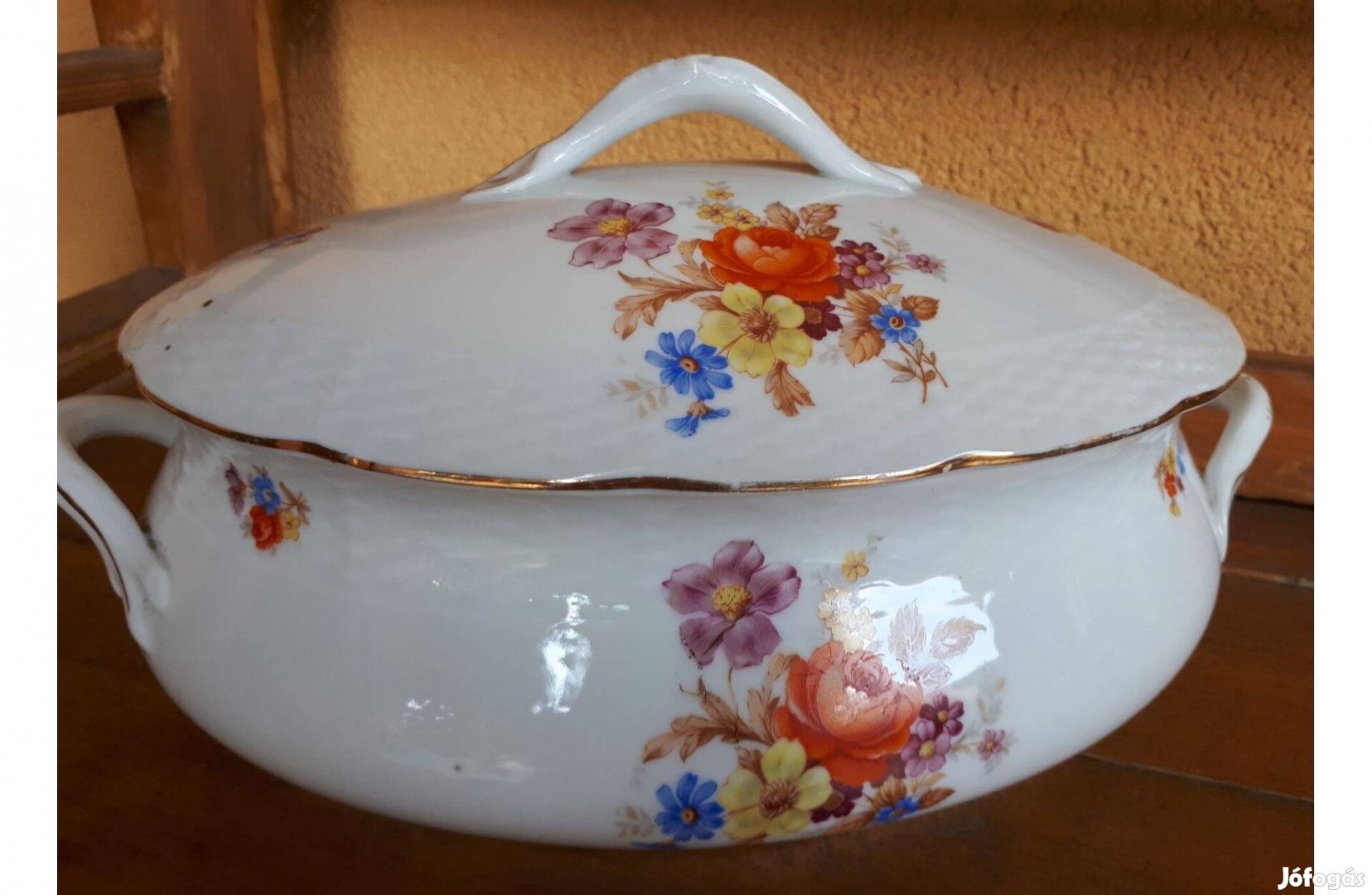 Meisseni porcelán leveses tál , kínáló tál