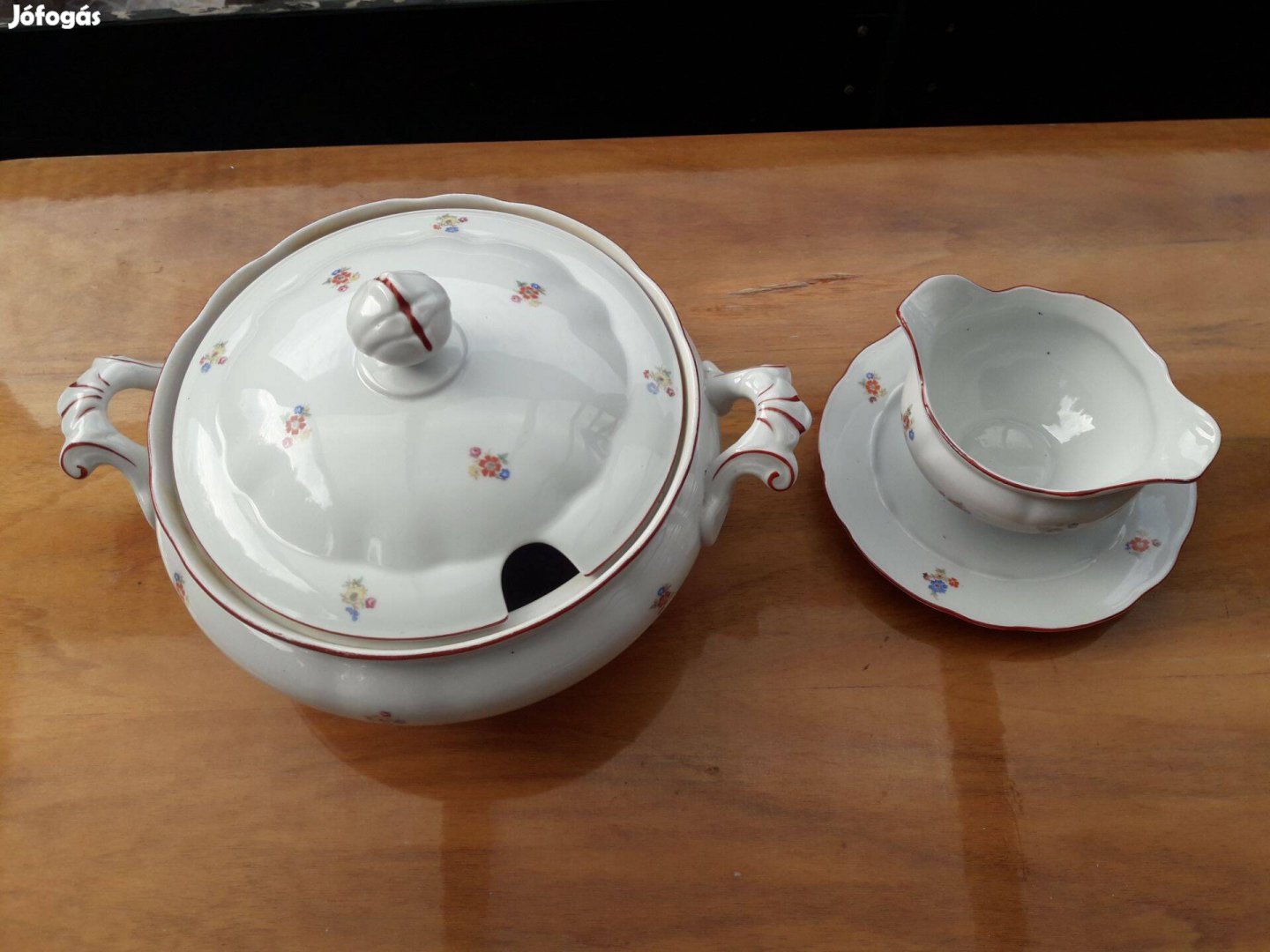 Meisseni porcelán levestál, leveses, szószos tál, mártásos