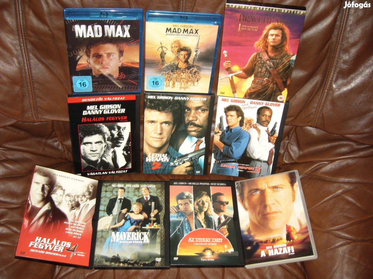 Mel Gibson . dvd és Blu-ray filmek . Cserélhetők Blu-ray filmekre