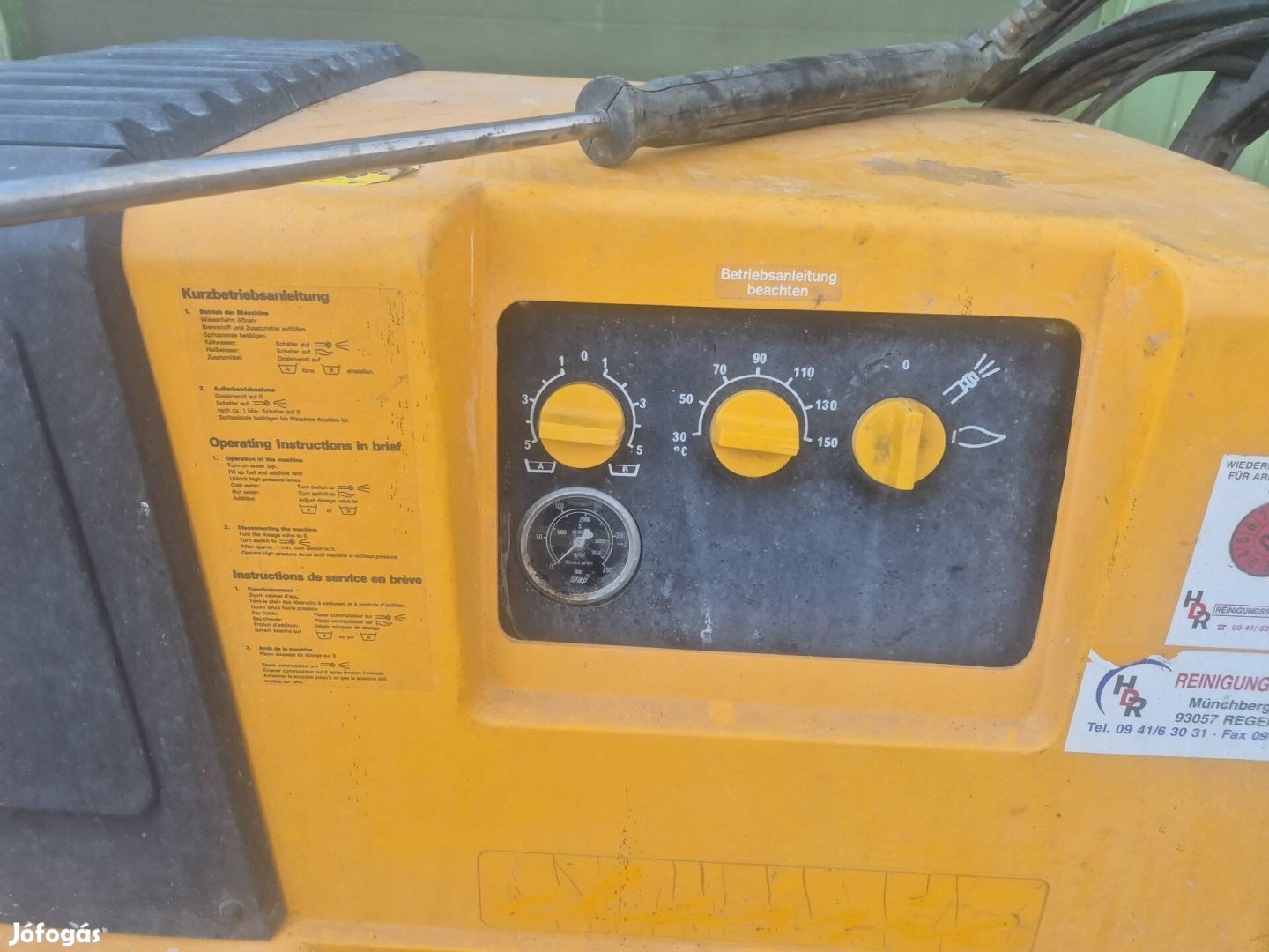 Melegvizes mosó, gőzborotva, 380 V., 5.5 Kw.