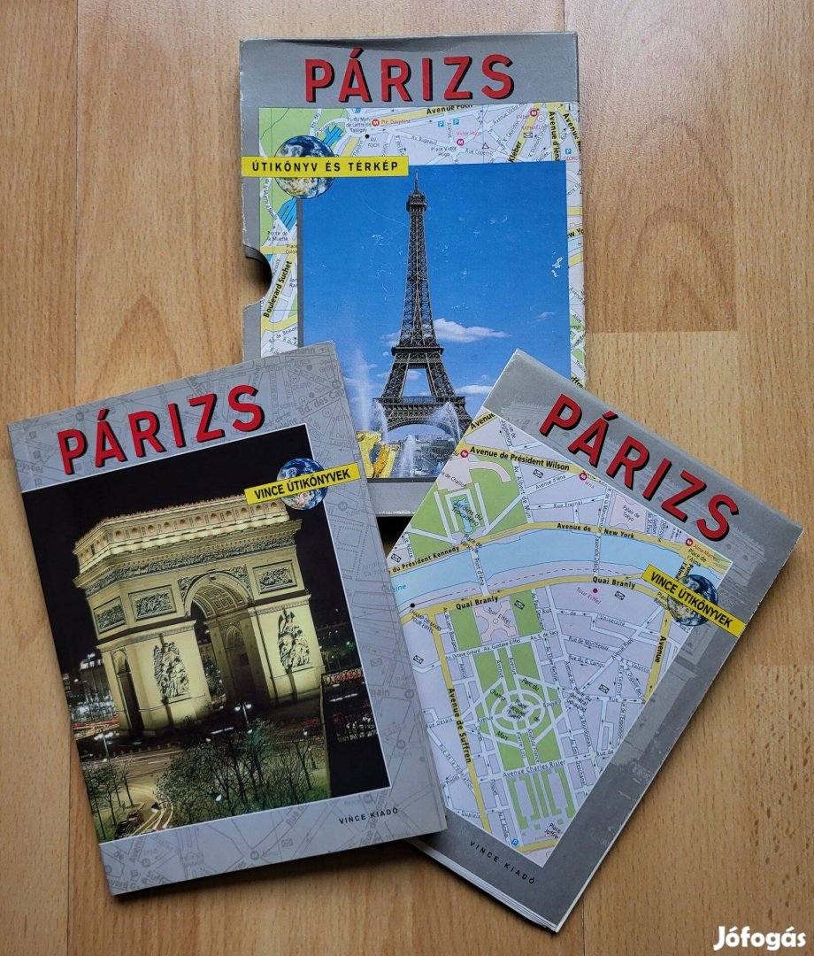 Melissa Shales Párizs útikönyv és térkép Vince Kiadó