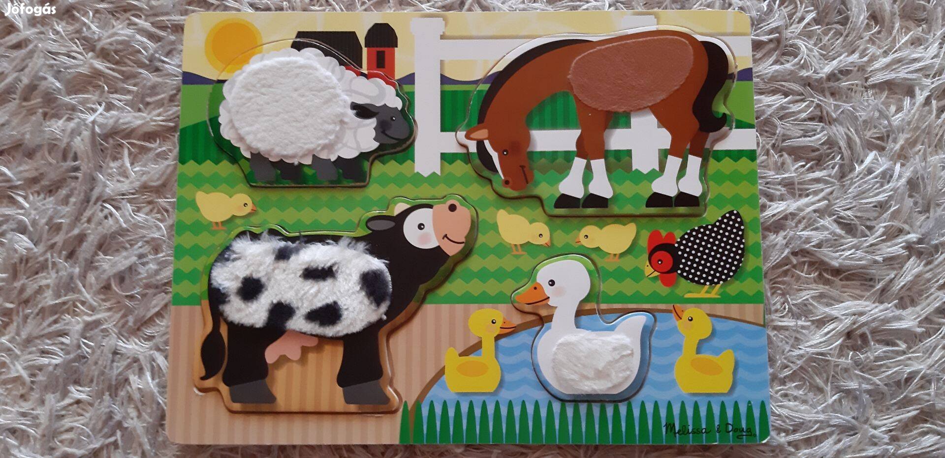Melissa & Doug tapintós puzzle - a farm