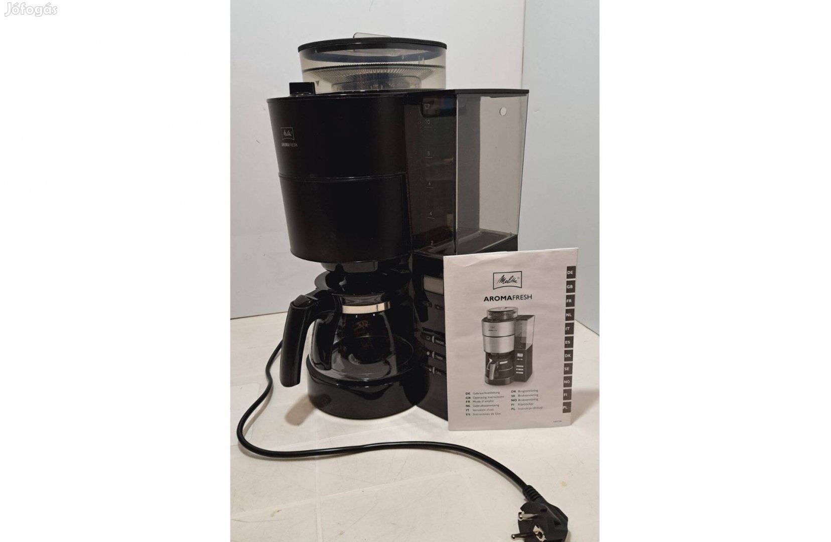 Melitta Aromafresh filteres kávéfőző integrált darálóval, matt fekete