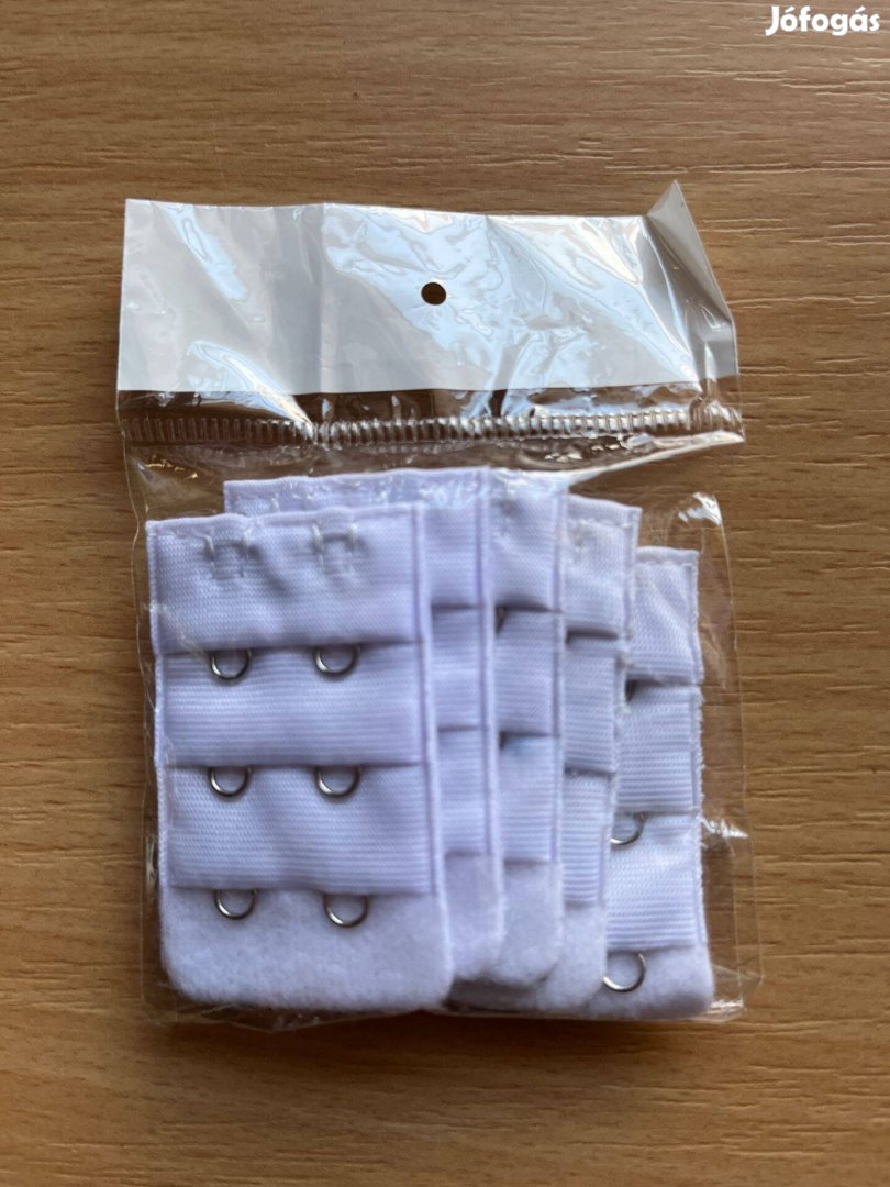 Melltartó hosszabbító 5 db-os csomag fehér 2 kapcsos zár Új