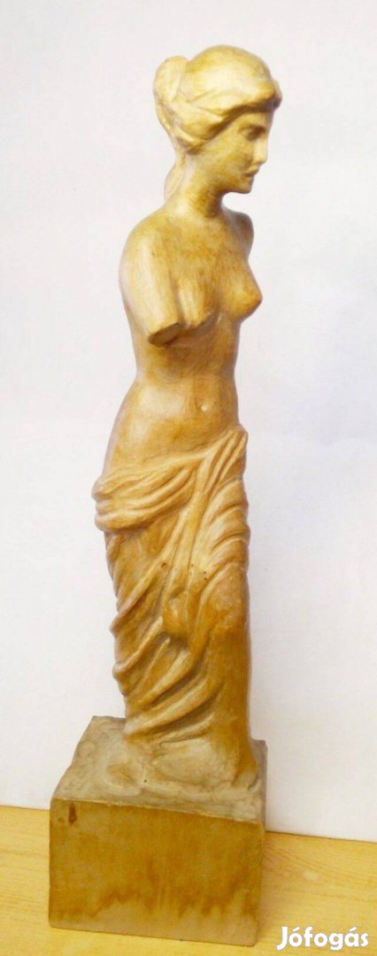 Méloszi Aphrodité, egész alakos faragott natúr faszobor