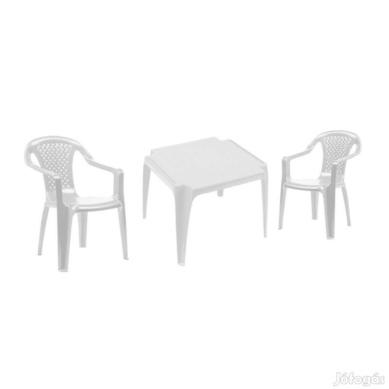 Melova 2 Személyes Gyerekasztal szett  Fehér  O
