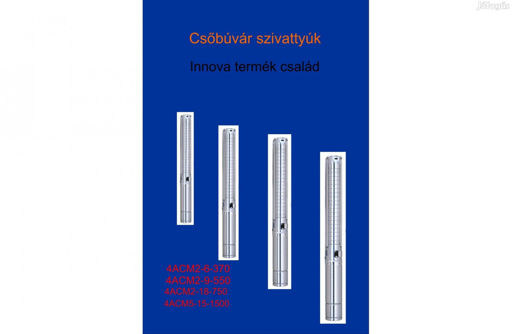 Mélykúti szivattyú, Innova 4ACM2-6 csőbúvár szivattyú, 2 év garancia