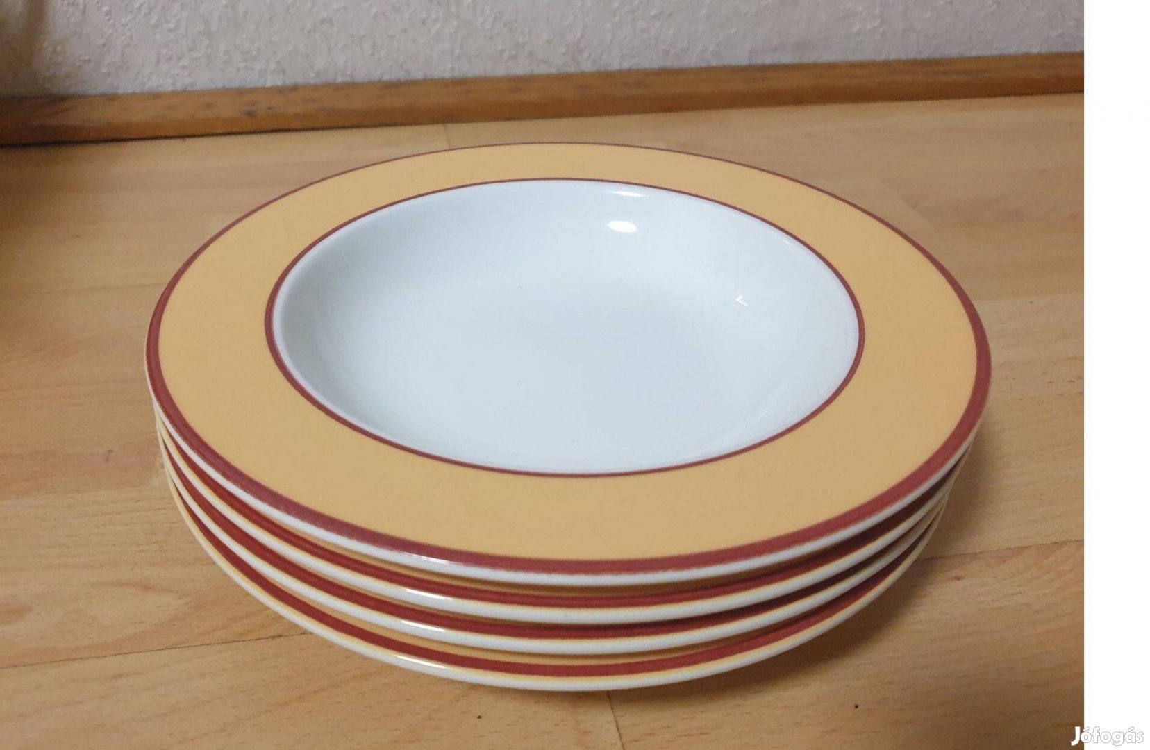 Mélytányér Pagnossin olasz leveses tányér 4 db erős újszerű