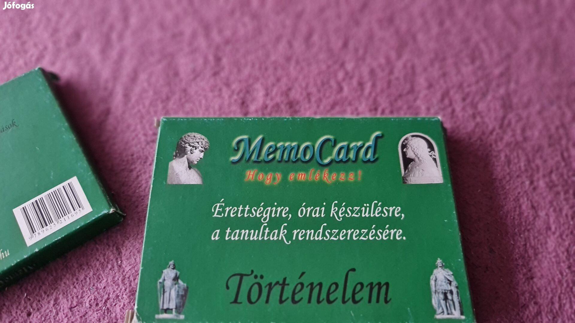 Memocard -történelem érettségit támogató kártya csomag