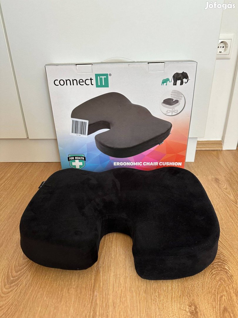 Memóriahabos ülőpárna, fekete, Connect IT (ergonomic chair cushion)