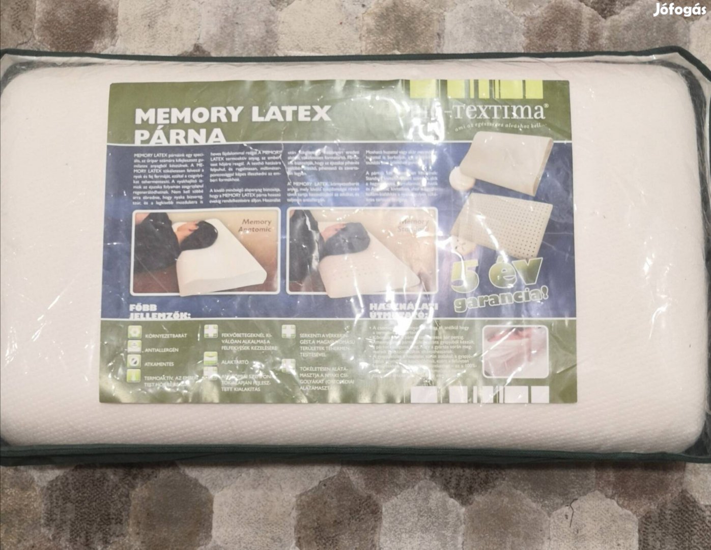 Memory latex párna