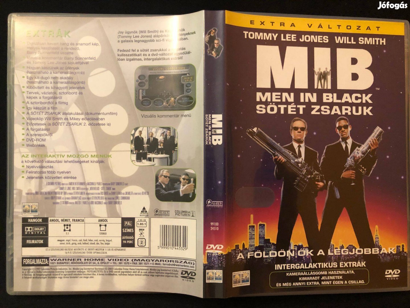 Men In Black Sötét zsaruk DVD (karcmentes, extra változat)