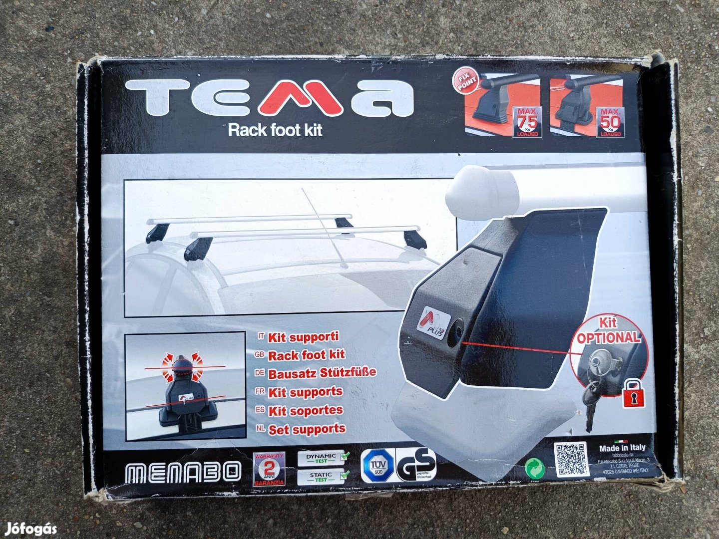 Menabo tema tetőcsomagtartó alkattészek