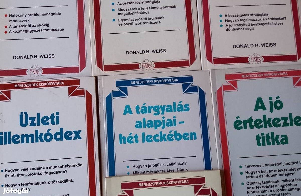 Menedzserek Kiskönyvtára 7db könyv / könyvcsomag /ME22/ Park Könyvkiad