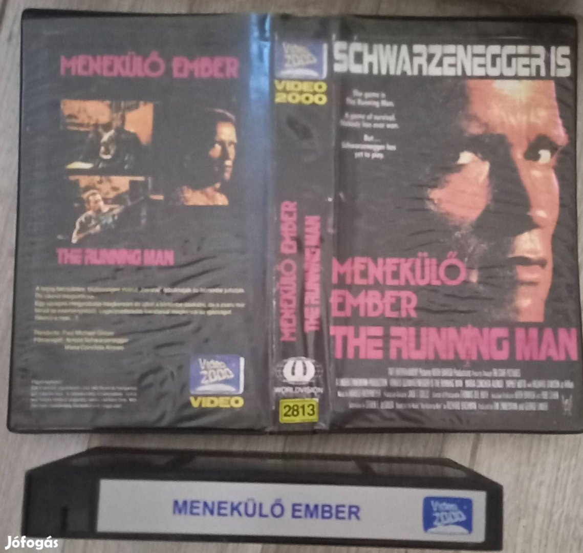 Menekülő ember - sci- fi vhs - Arnold Schwarzenegger