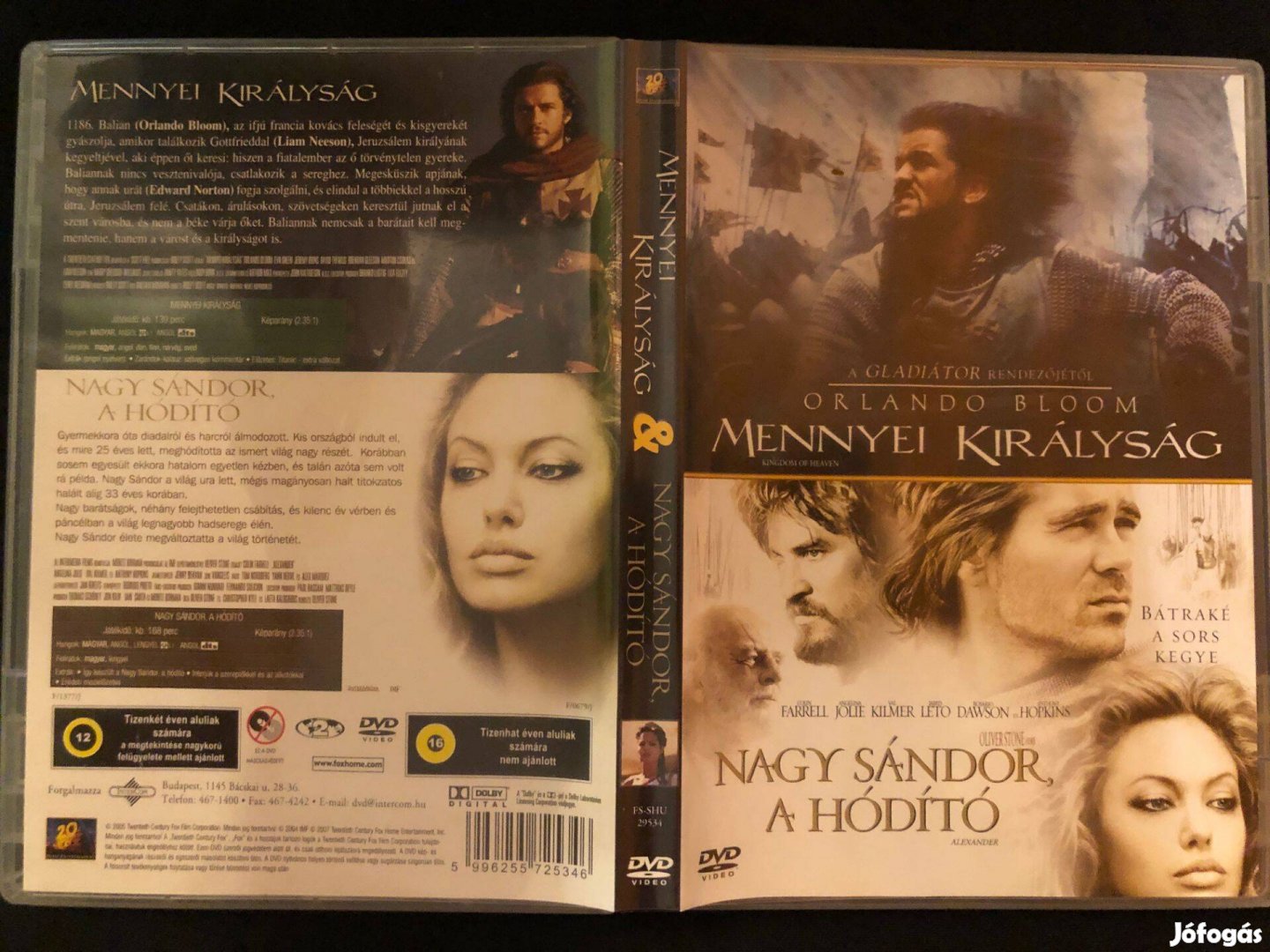 Mennyei királyság + Nagy Sándor, a hódító DVD (twinpack, Orlando Bloom