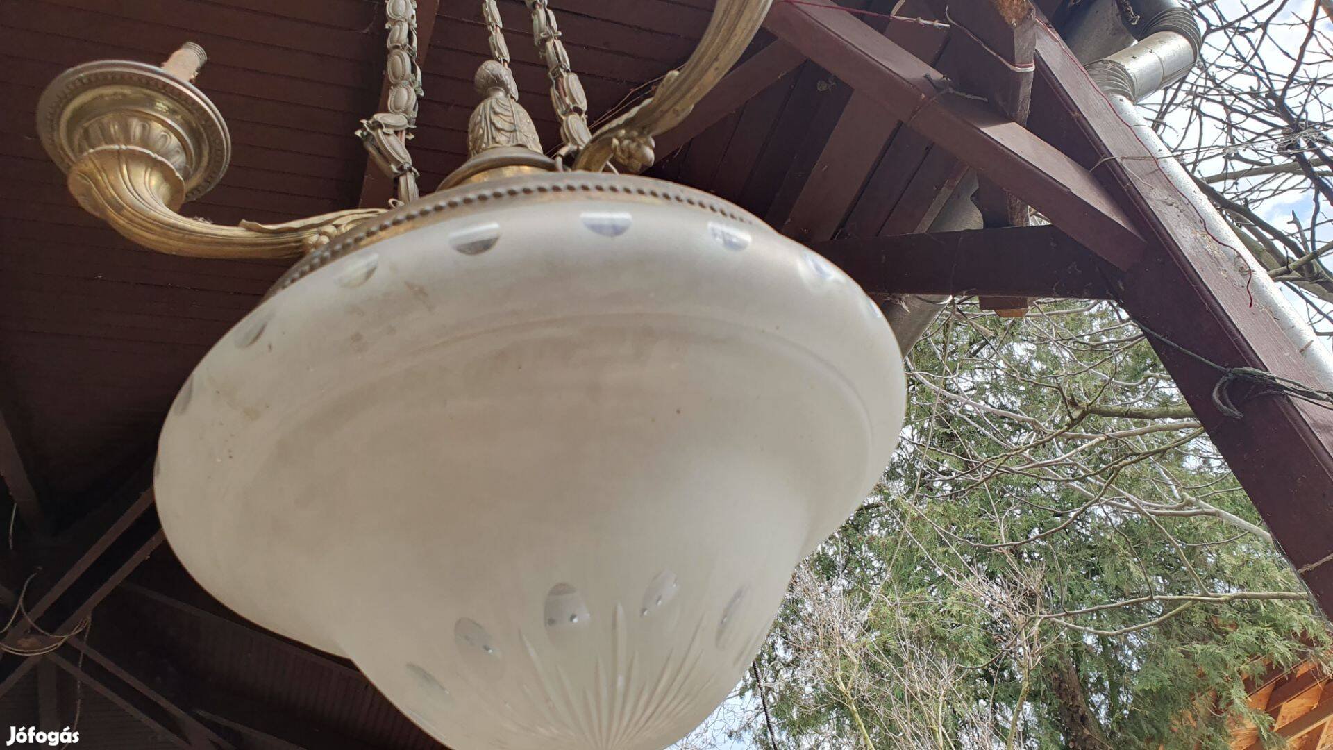 Mennyezeti bronz lámpa antik csillár rézből
