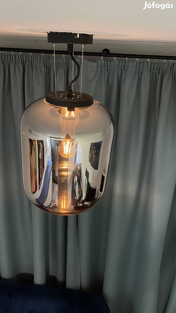 Mennyezeti design lámpa füstüveggel