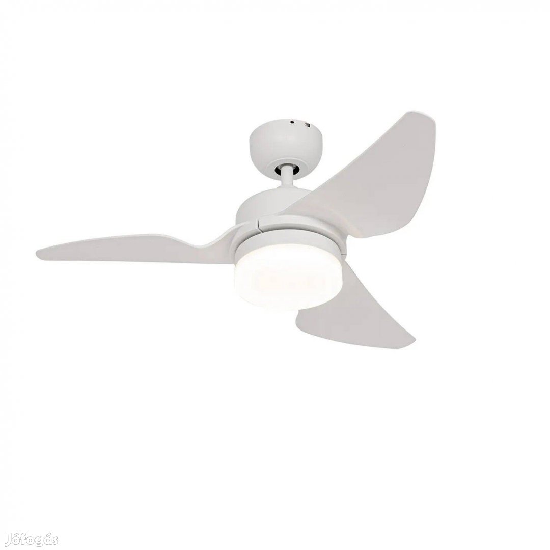 Mennyezeti ventilátor fehér 86,7 cm LED-del, fényerőszabályz