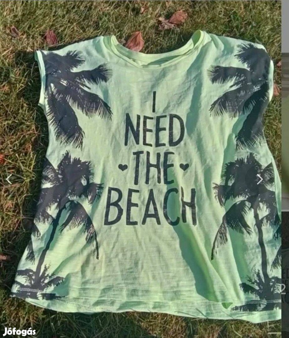 Menta szinű feliratos poló