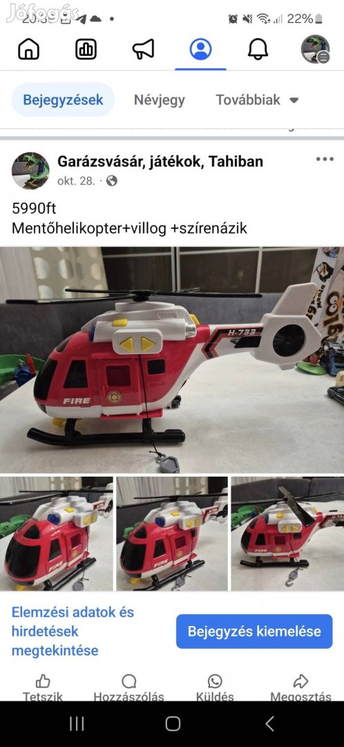 Mentőhelikopter villog, szirénazik