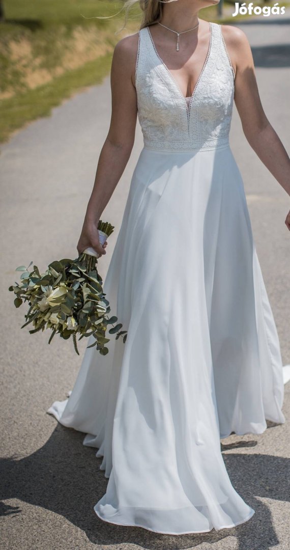 Menyasszonyi ruha muszlin 36os méret
