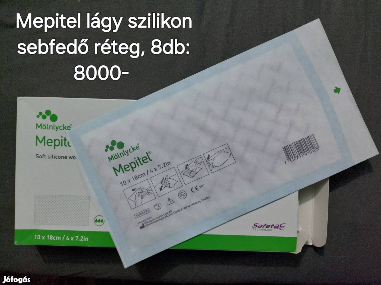 Mepitel lágy szilikon sebfedő réteg 10x18 (bontott 8db) Vésztő