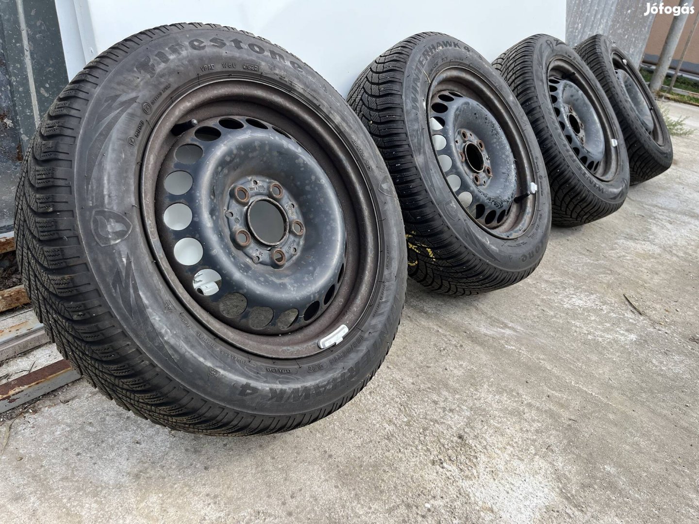 Mercedes 15" 5x112 lemezfelnik téli gumikkal