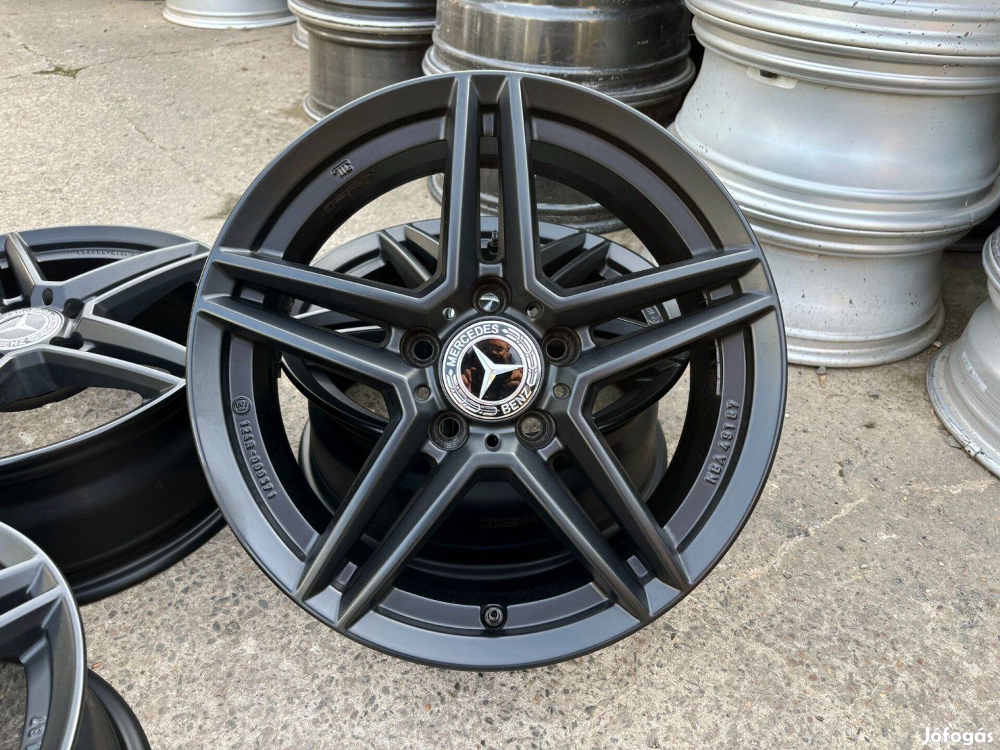 Mercedes 16" 5x112 fekete alufelni eladó 16 coll