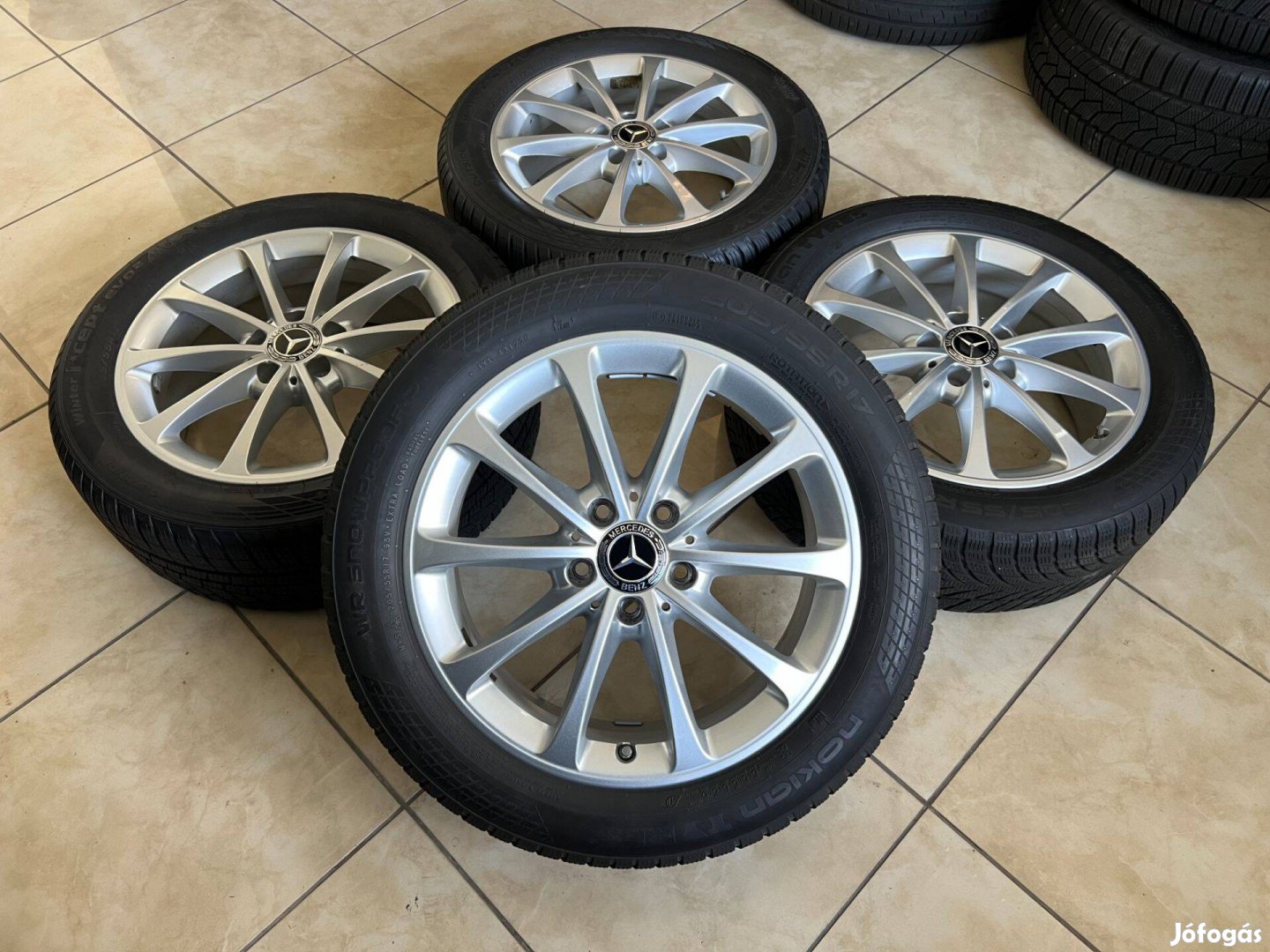 Mercedes 17" 5x112 alufelni felni tél gumi A B C CLA