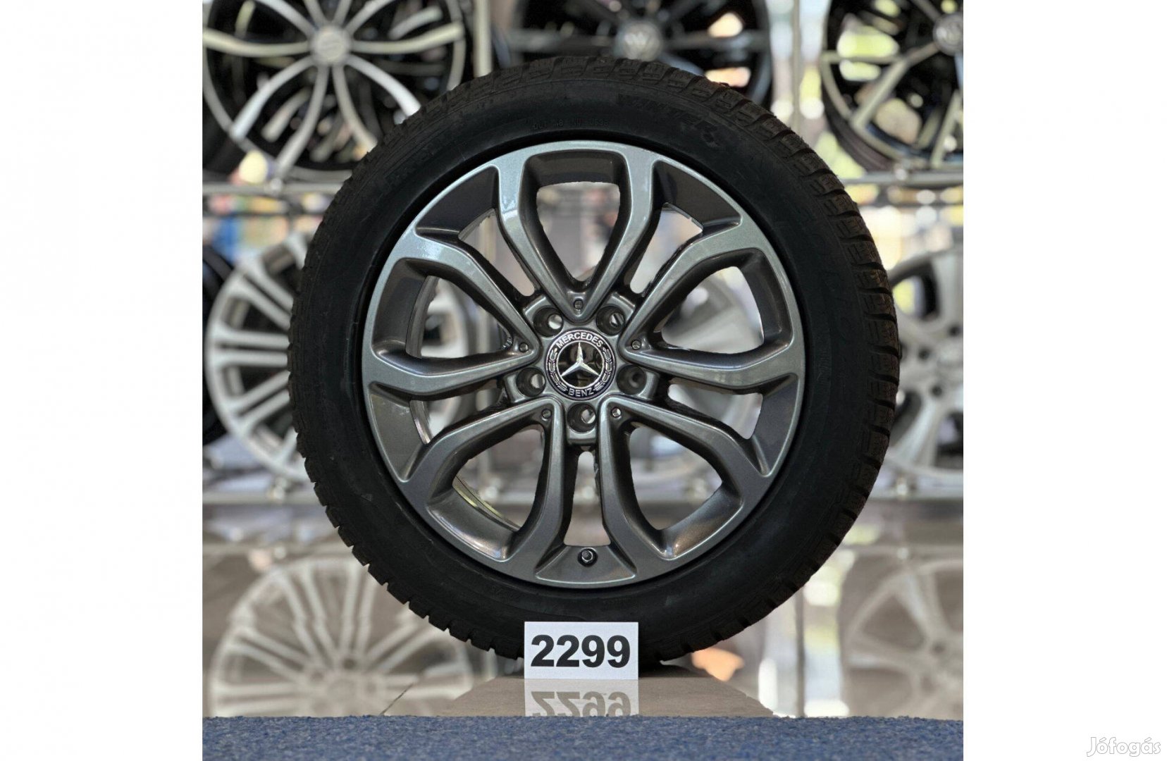 Mercedes 17 gyári alufelni felni 5x112, 225/50 téli gumi, CLA C (2299)