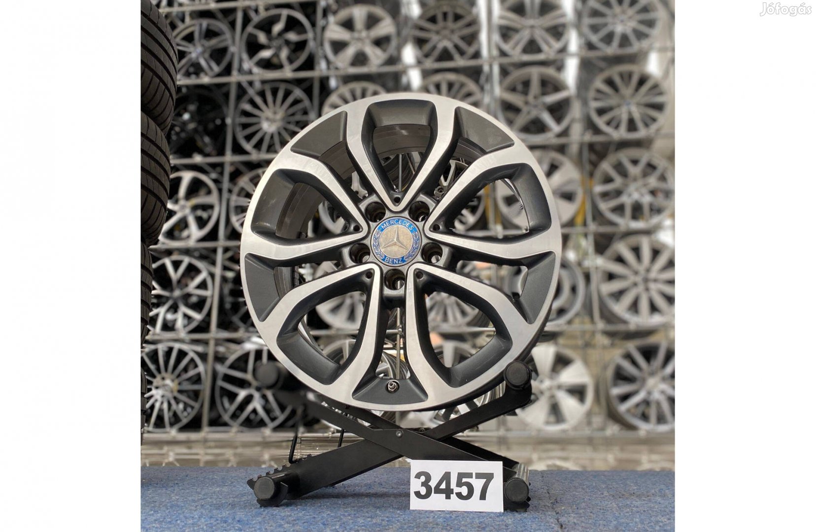 Mercedes 17 gyári alufelni felni, 5x112, kétszéles, C osztály (3457)