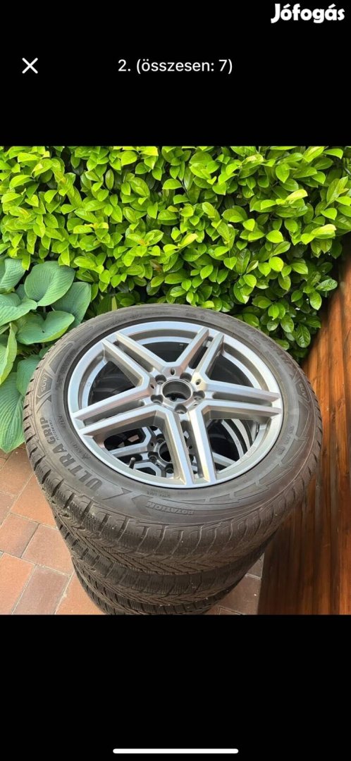 Mercedes 19" gyári alufelni garnitúra téli gumival 