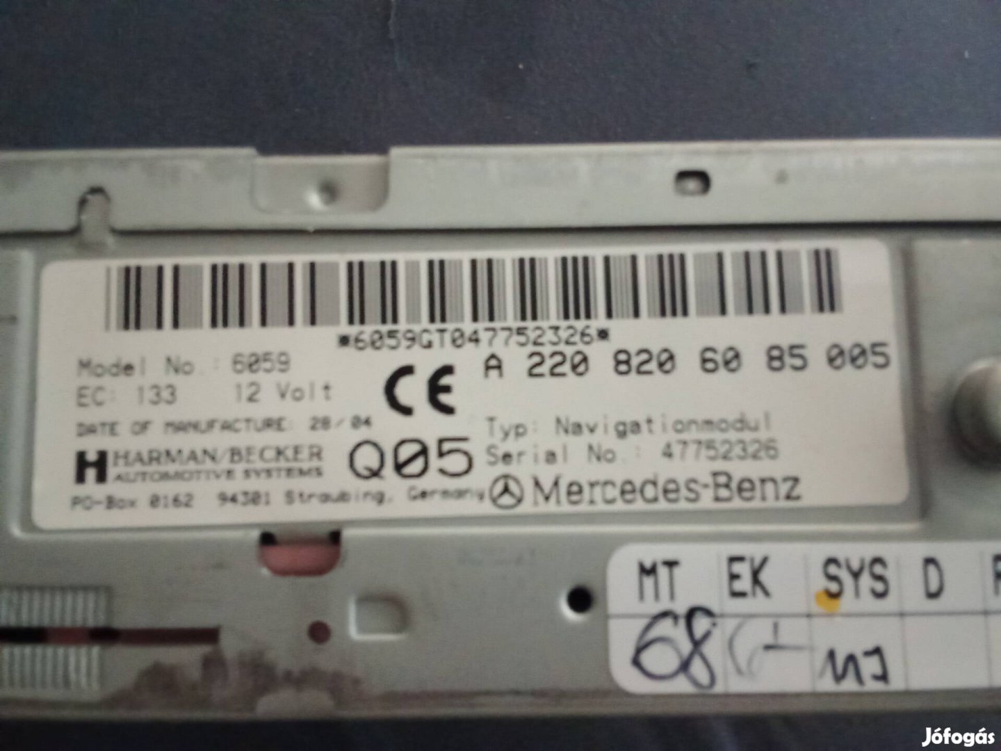 Mercedes 211 Gyári navi rádio plusz dvd lejátszó