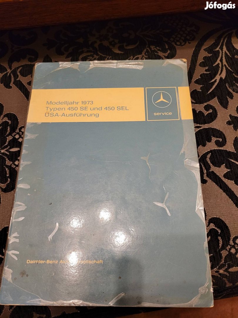 Mercedes 450 se, 450 sel USA model szerviz füzet eladó!