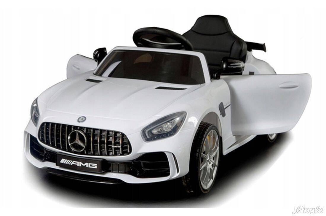 Mercedes AMG GT R 12V fehér 1 személyes elektromos kisautó - Akciós!