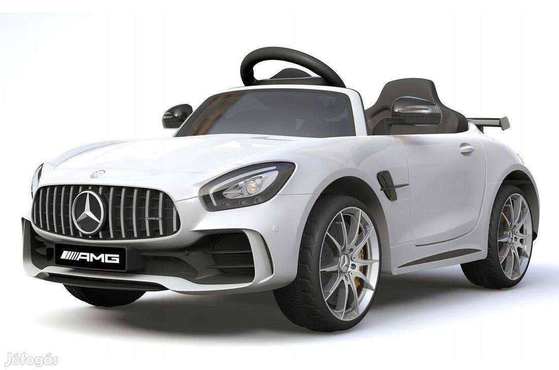 Mercedes AMG GT R fehér 12V egyszemélyes elektromos kisautó - Akciós!