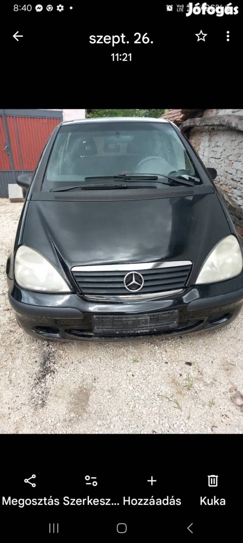 Mercedes A 140 okmányok nélkül 