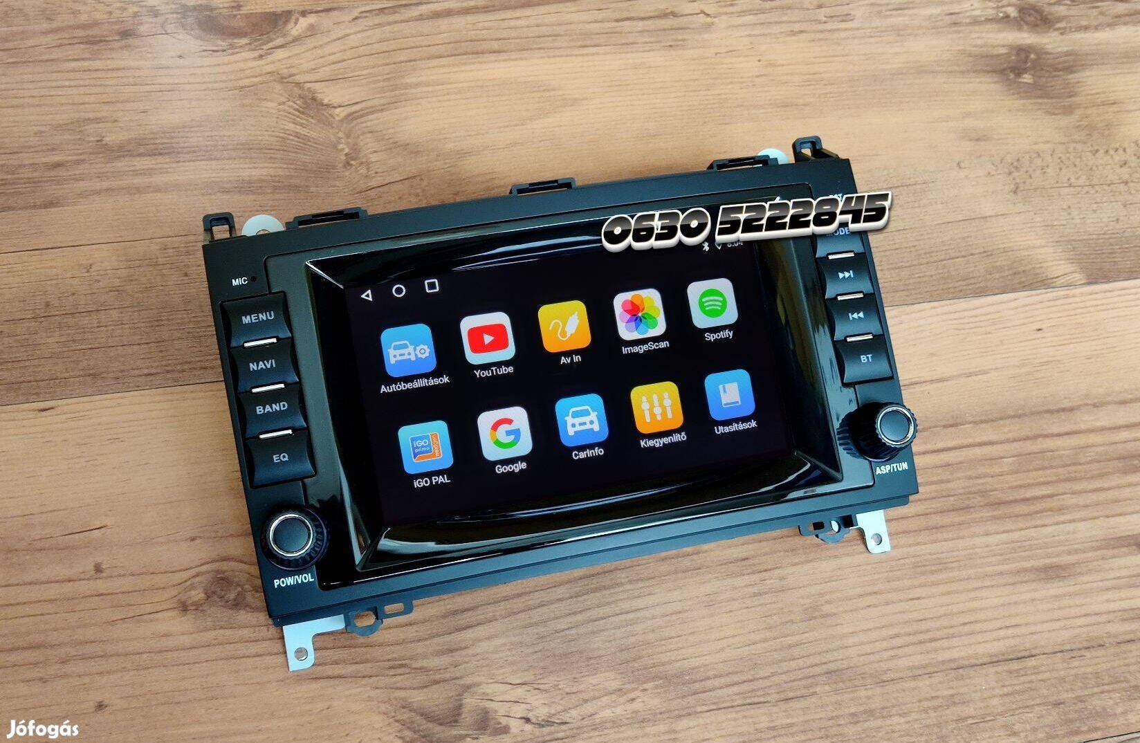 Mercedes A B Vito Viano Android 2Din Rádió Navigáció Multimédia Hifi