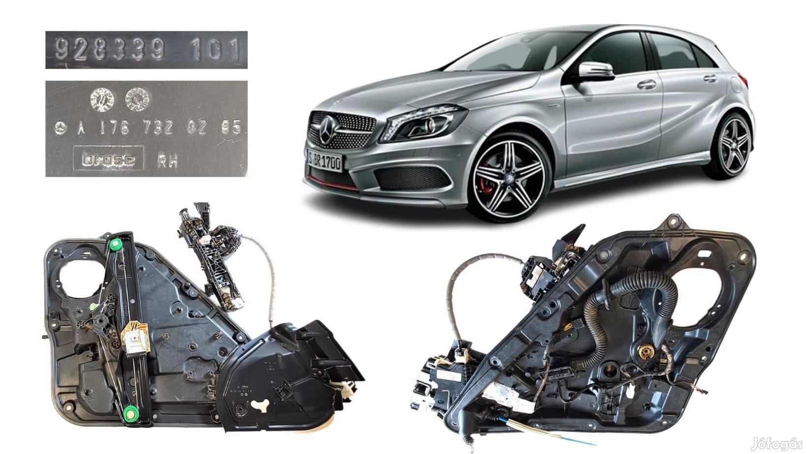 Mercedes A osztály W176 jobb hátsó ajtópanel ablakemelős A1767320295RH