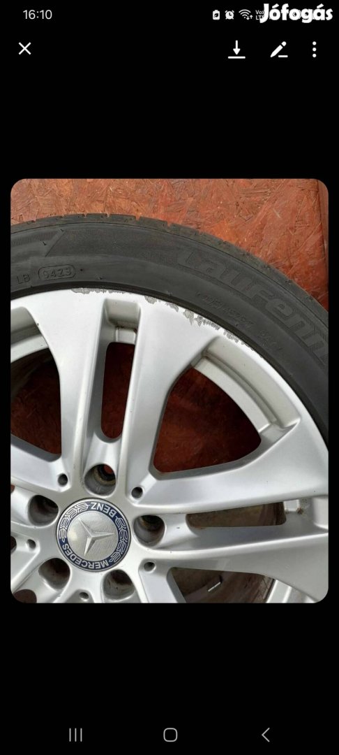 Mercedes Benz 17" os felni 5x112körméret ,Laufenn nyárigumival