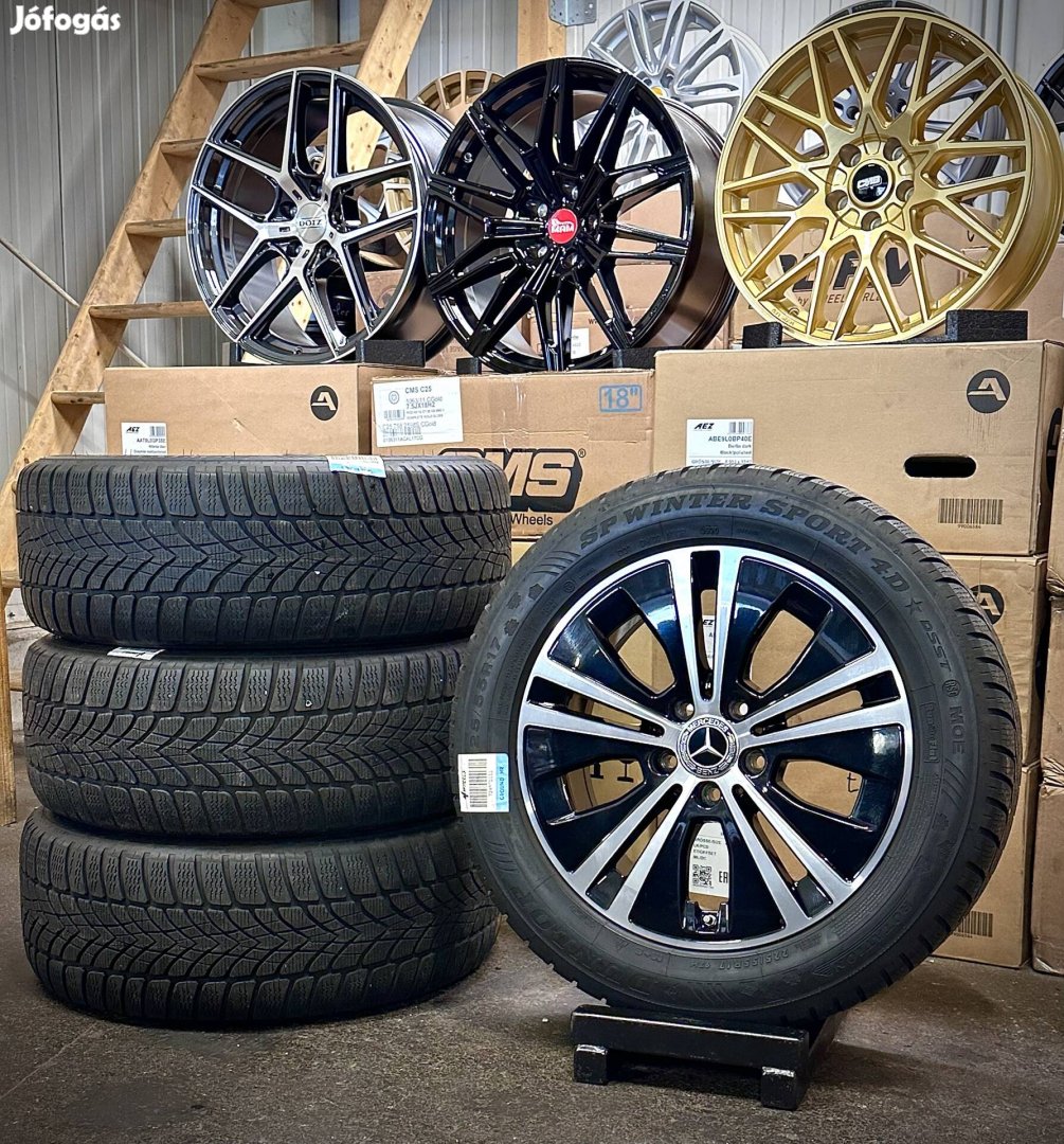 Mercedes Benz 17zoll gyári alufelnik 225/55 R17 téli gumikkal