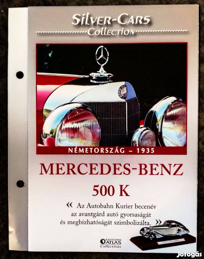 Mercedes-Benz 500K ATLAS Silver Cars Collection, 1:43