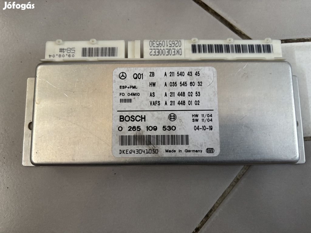 Mercedes-Benz E-osztály W211 ESP elektronika 0265109530