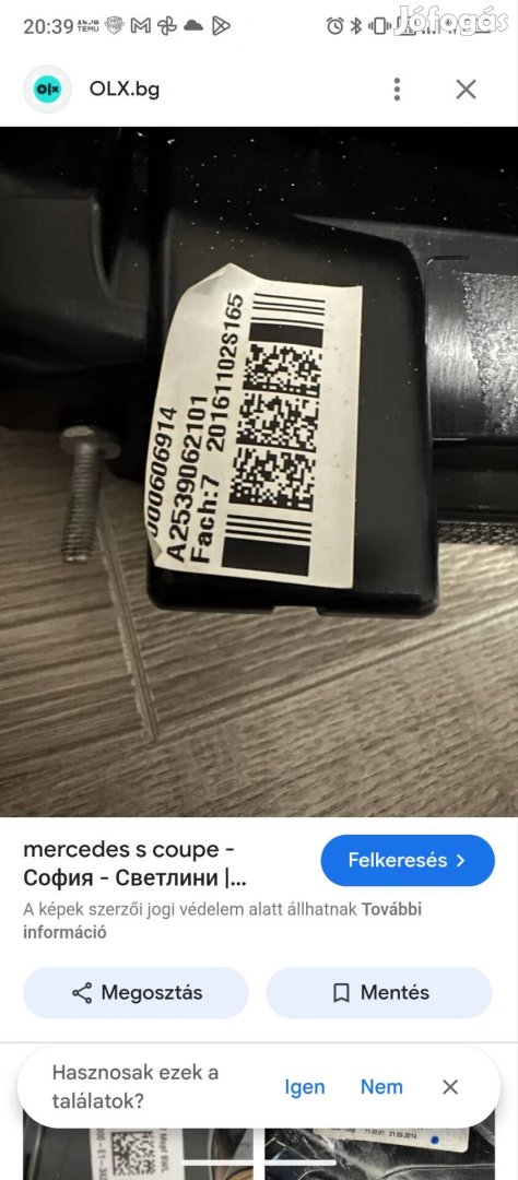 Mercedes Benz E osztály hátsó lámpa pár 