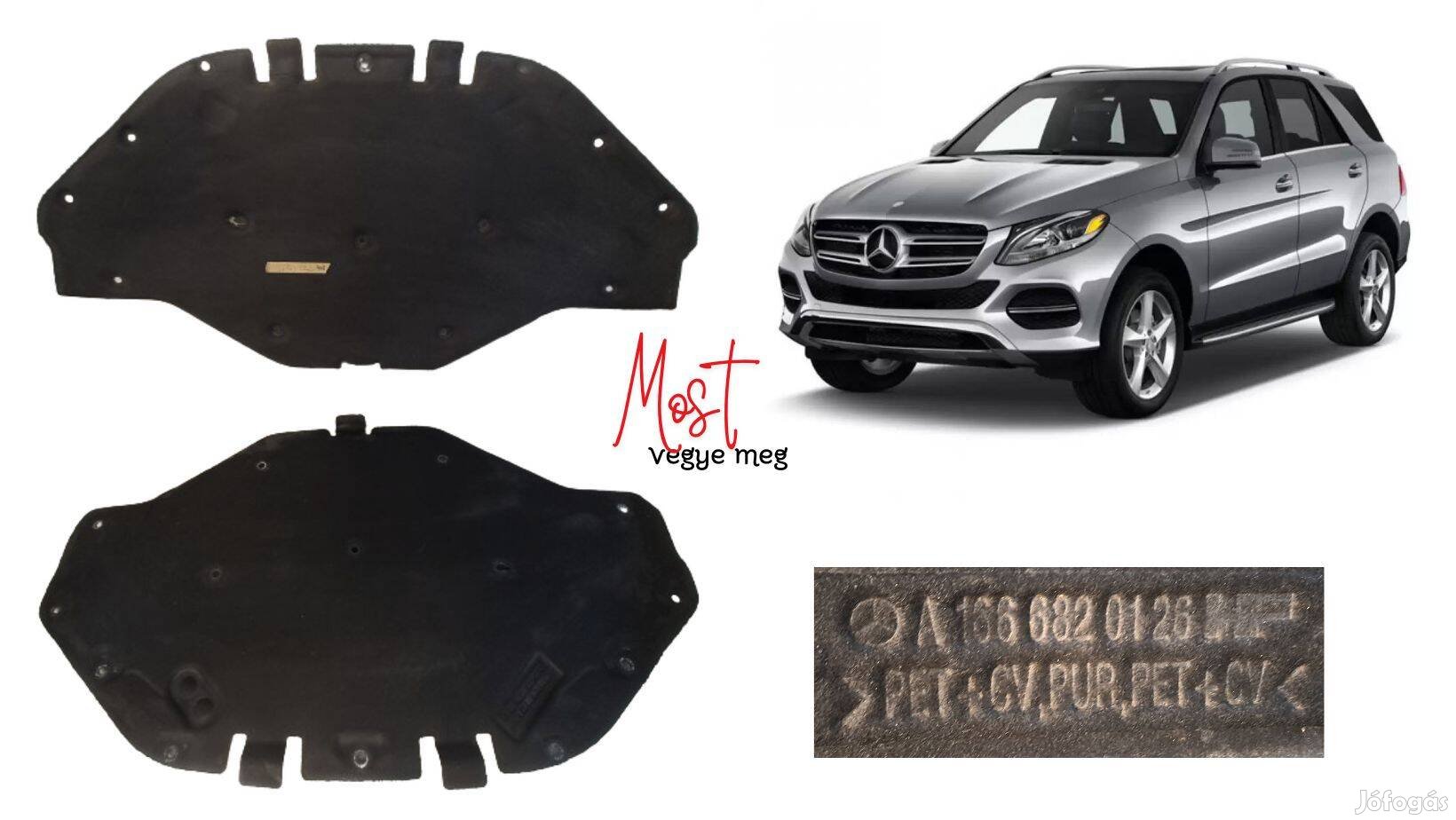 Mercedes Benz Gle W166 motorháztető szigetelő panel A1666820126