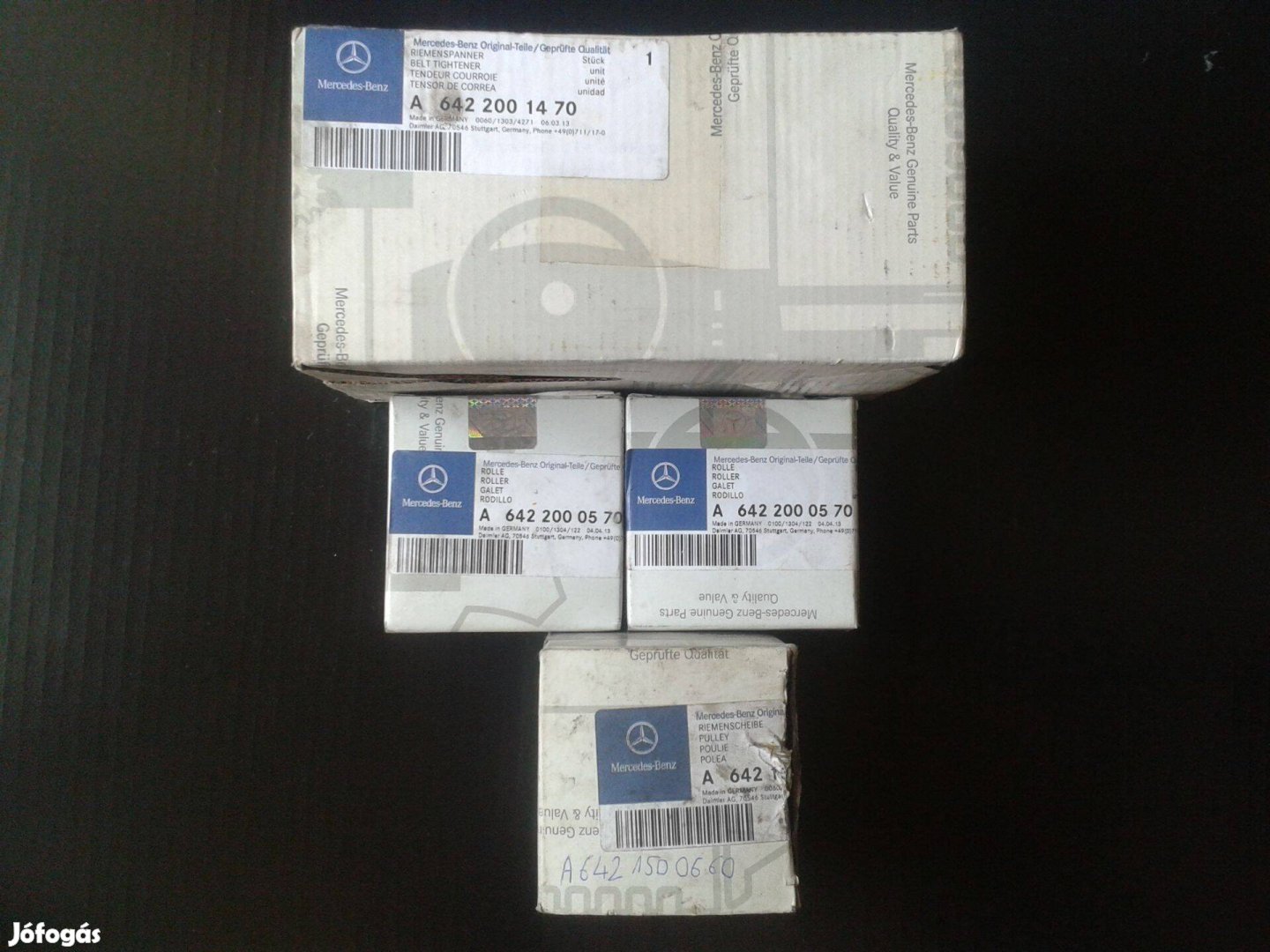 Mercedes-Benz OM642-es motorhoz szíjfeszítő, görgők,