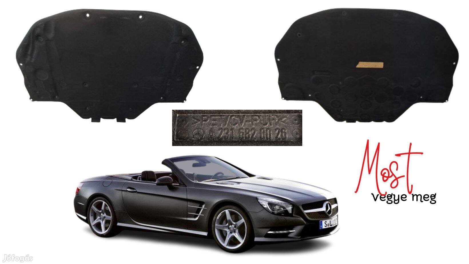 Mercedes-Benz SL 350 R231 motorháztető szigetelő panel A2316820026